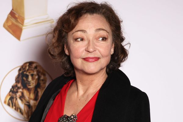 Catherine Frot, le 24 avril 2023, lors de la 34ᵉ édition Cérémonie des Molières au Théâtre de Paris.