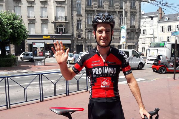 Théo Vimpère, coureur Limougeaud a testé le parcours de ce critérium. 