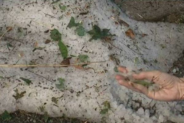 La grêle s'est abattue sur cette petite commune des Alpes