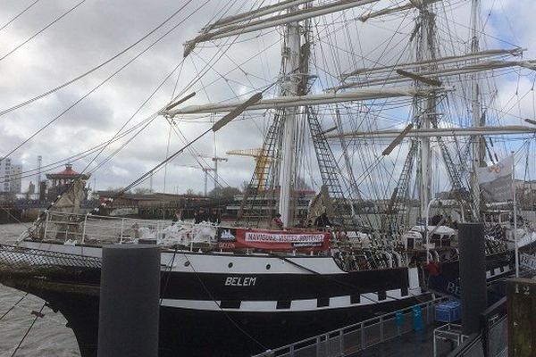 Le Belem quai de la Fosse repartira jeudi 31 mars pour une nouvelle saison en mer.