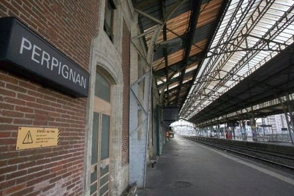 Les quais de la gare de l'ancienne gare de Perpignan