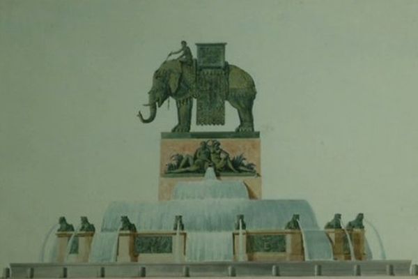 La fontaine éléphant, place de la Bastille n'a jamais été réalisée