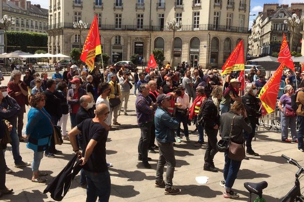 Près de 200 intermittents du spectacle mobilisés à Nantes, le 6 juin 2020