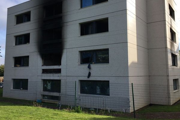 L'incendie était parti d'une salle commune du premier étage de cette résidence universitaire de Supélec à Cesson-Sévigné (35)