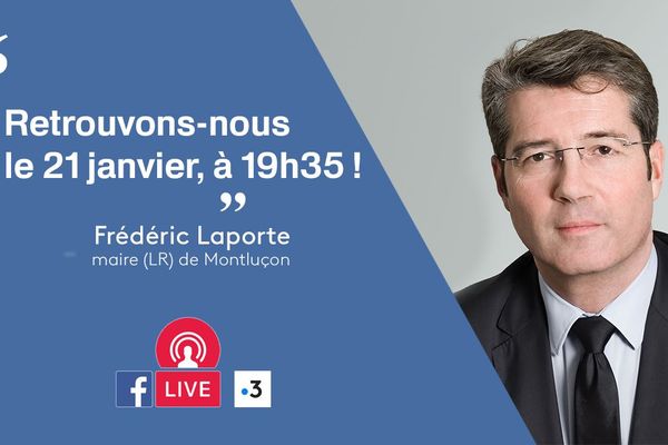 Frédéric Laporte, Maire (LR) de Montluçon (Allier) répondra à vos questions à l’occasion d’un Facebook Live de France 3 Auvergne, lundi 21 janvier, à partir de 19H35.