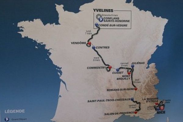 Le parcours 2016 du Paris-Nice