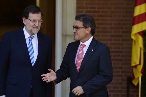 Le chef du gouvernement espagnol, Mariano Rajoy et le président Artur Mas ont discuté de l'organisation d'un référendum sur l'indépendance de la Catalogne. Madrid le 30 juillet 2014.