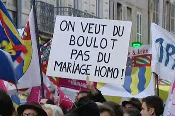 Manifestation contre le mariage pour tous