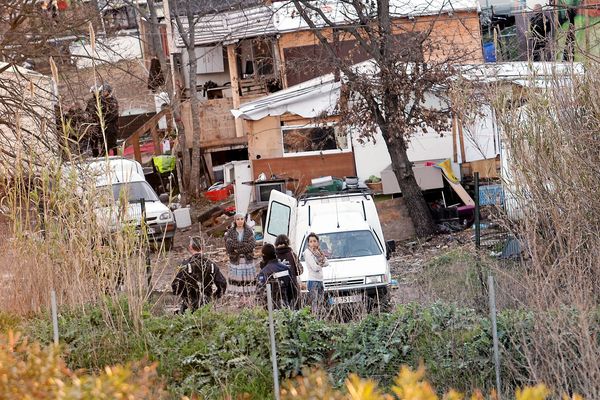 Le camp de Roms de Grammont, près de Montpellier, démantelé en 2014. Archives