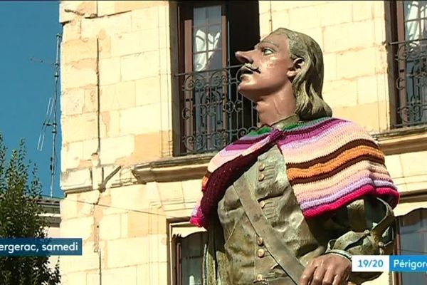 Pour la première de Vigne en Ville, même Cyrano avait revêtu les couleurs de la vigne et du vin