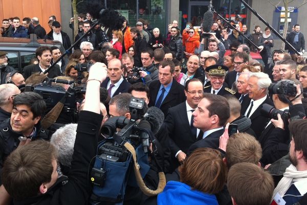 François Hollande est arrivé peu avant 14h à Dijon