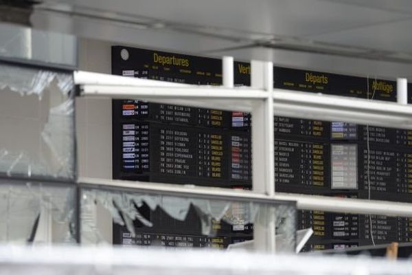 L'aéroport de Bruxelles-Zaventem après les attentats du 22 mars.