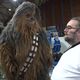 Renconte improbable entre Chewbacca et la princesse Leia revisitée.