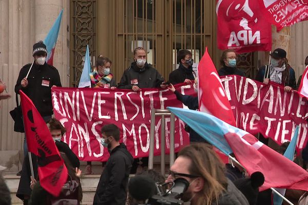 Les étudiants à Lille, mercredi 20 janvier.