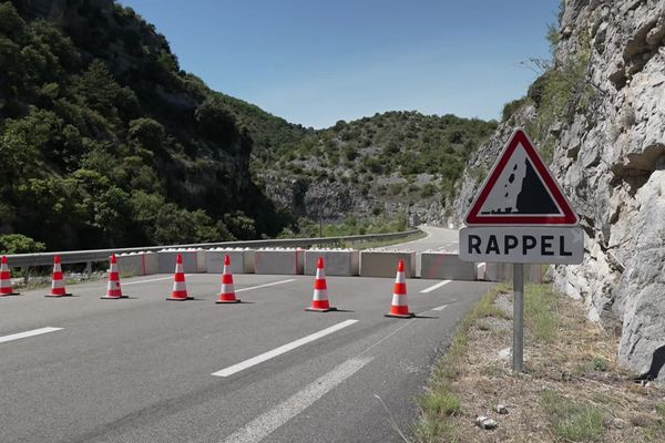 Un éboulement a eu lieu sur la route des gorges de l'Eygues (photo) ce mardi 24 décembre 2024