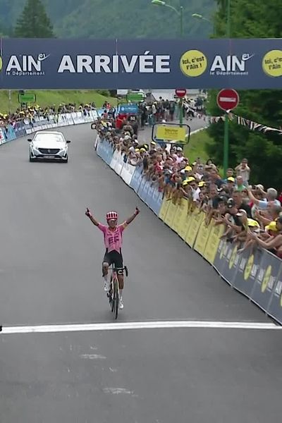 Victoire d'Alexander Jefferson Cepeda à l'occasion de la deuxième étape du Tour de l'Ain 2024.