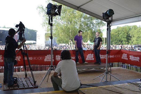 Le plateau de France 3 Franche Comté aux Eurockéennes 2012.