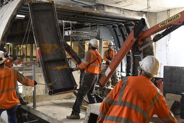 les travaux sur la ligne A du métro toulousain en juillet 2018.