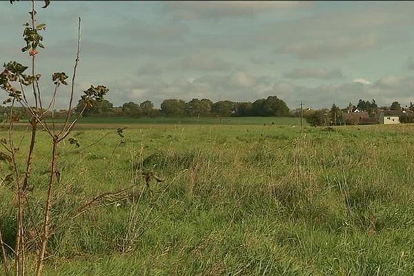 L'emplacement du futur lycée à Hanches (Eure-et-Loir)