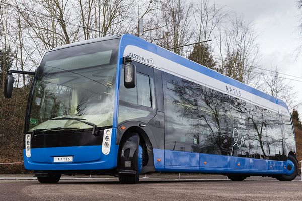 100% électrique, le bus Aptis est testé sur la ligne 10 du réseau de la CTS (Compagnie des Transports Strasbourgeois).