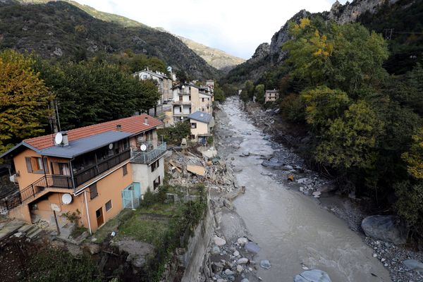 La vallée de la Roya dévastée par la tempête Alex. Photo d'illustration