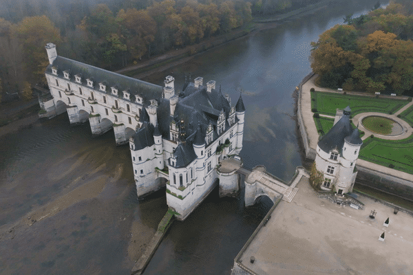 Le Château de Chenonceau vu du ciel