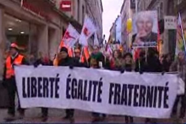 Les manifestants rappelaient les valeurs essentielles de la République.