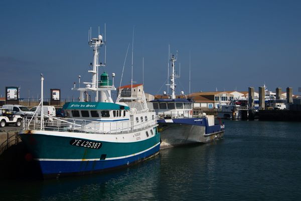 Le port de pêche de l'île d'Yeu (Vendée).