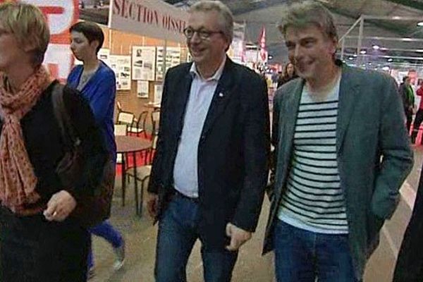 Céline Brulin, Pierre Laurent et Sébastien Jumel à la fête de l'humanité de Normandie dimanche 24 novembre