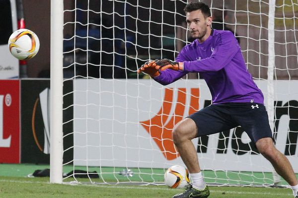 Hugo Lloris, à l'entraînement au stade Louis II mercredi à Monaco