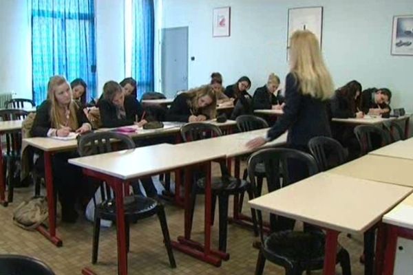 Au lycée Notre Dame de la Providence à Orchies, ce mercredi. 