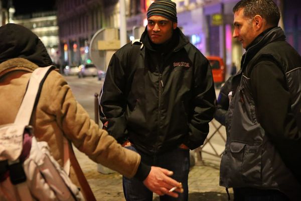 A Lille, une maraude du Samu social en février 2016.