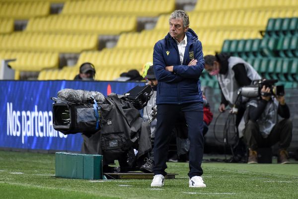 Christian Gourcuff, lors du match contre le PSG, le 31 octobre 2020