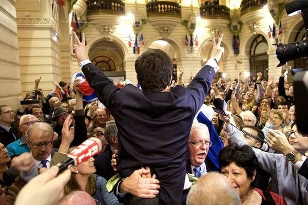 En mairie de Tourcoing, ce dimanche soir. 