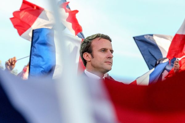 Emmanuel Macron lors de la campagne à Albi 