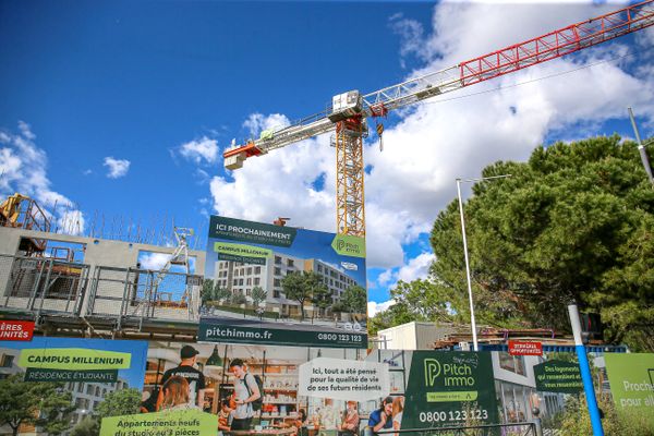 Un futur immeuble de logements pour des étudiants.