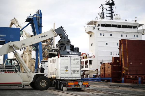 Le BBC Austria est arrivé ce vendredi matin à Cherbourg avec à son bord deux tonnes de combustibles irradiés en provenance d'Australie