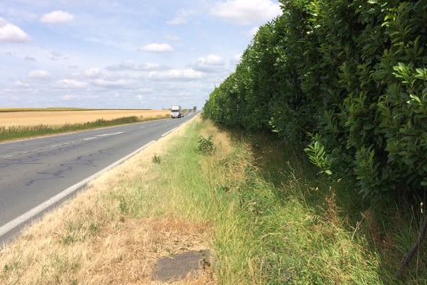 C'est au bord de la D347 en direction de Loudun qu'a été retrouvé le corps.