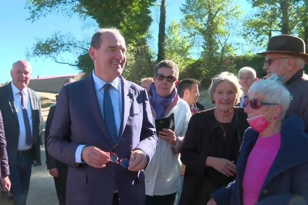 Prades (Pyrénées-Orientales) - Jean Castex sur ses terres en visite - 22 octobre 2021.