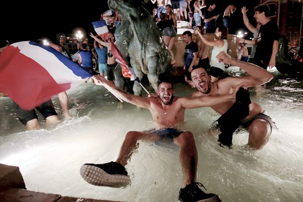 Vu à Nice après la victoire des Bleus face à l'Allemagne.