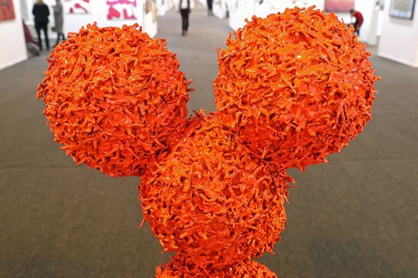 Mickey revisité dans les allées de la foire d'art contemporain de Strasbourg, visible l'an dernier