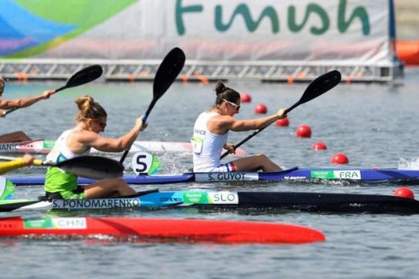 Sarah Guyot lors des demi-finales kayak monoplace sur 200m aux JO de Rio - 15 août 2016