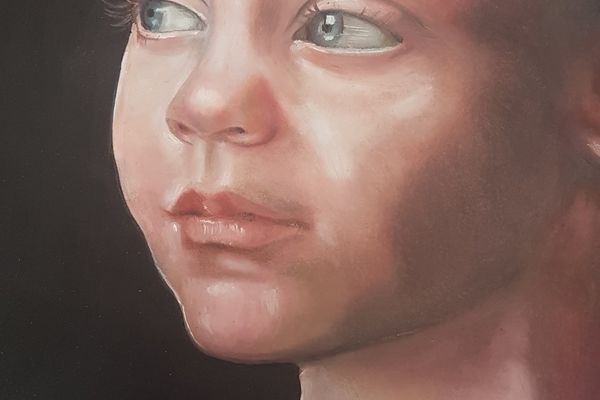 Une peinture à l’huile sur le thème des « enfants malades »