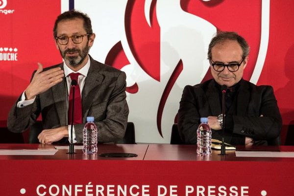 Marc Ingla et Luis Campos, directeur général et directeur sportif du LOSC. 