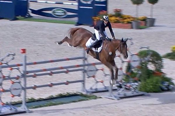 Opgun Louvo et Sandra Auffarth au stade d'Ornano  de Caen le 31 août 2014