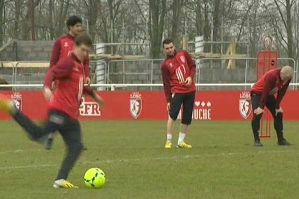 Entraînement du LOSC, ce mardi après-midi. 