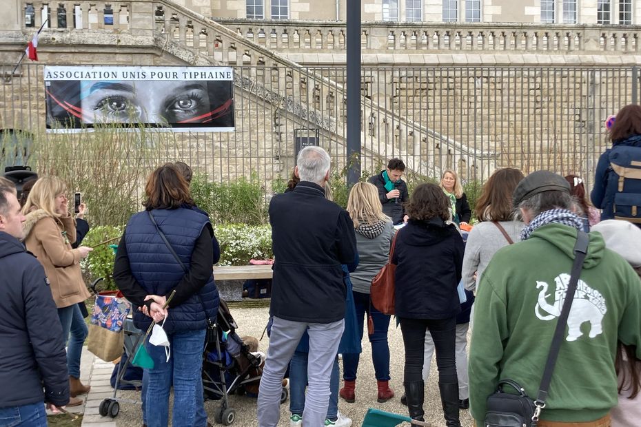 a demonstration in Poitiers to put pressure on justice