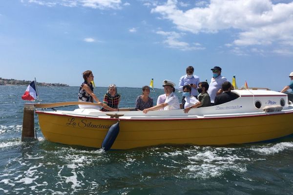 Pour sa première visite, Annick Girardin a choisi le bassin d'Arcachon pour y évoquer les problématiques écologiques et économiques.