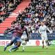 Alexandre Mendy, auteur du premier but pour caen, échappe aux Bastiais.