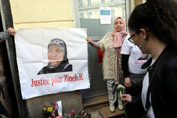 Hommage à Zineb Redouane, 80 ans, touchée par un tir de lacrymogène endant la manifestation des gilets jaunes le 1er décembre 2018 à Marseille.